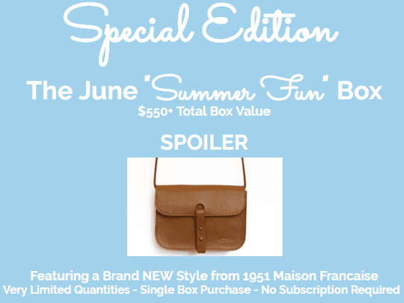 Luxe Box Subscription Box June Summer Spoiler preview Purse