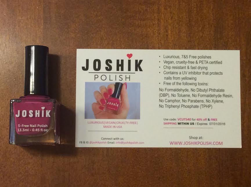 VeganCuts beauty subscription box joshik nail polish non-toxic cruelty-free coupon