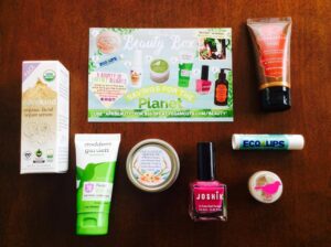 VeganCuts beauty subscription box organic facial repair serum cocokind goddess garden facial sunscreen bath lotion nail polish lip balm natural deodorant haircare coupons