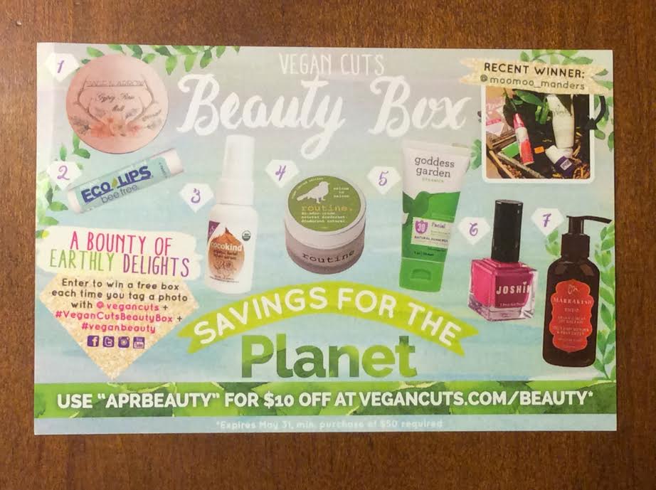 VeganCuts beauty subscription box5