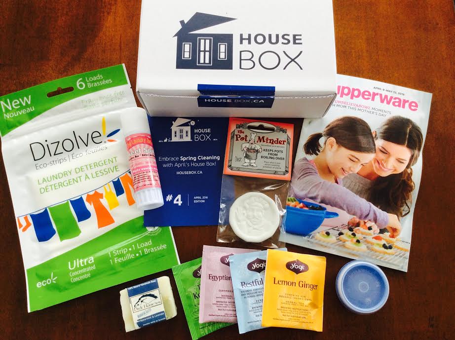 housebox.ca canada home subscription box laundry detergent eco-strips tupperware stain remover bar natural homemade soap pot minder yogi tea