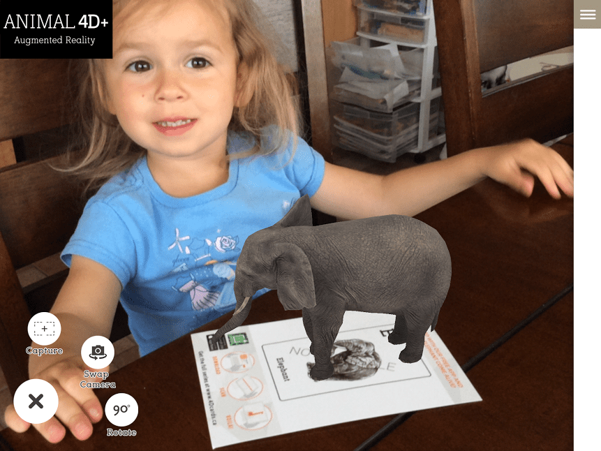 Curiosity Box kids subscription May 2016 review 4D cards elephant