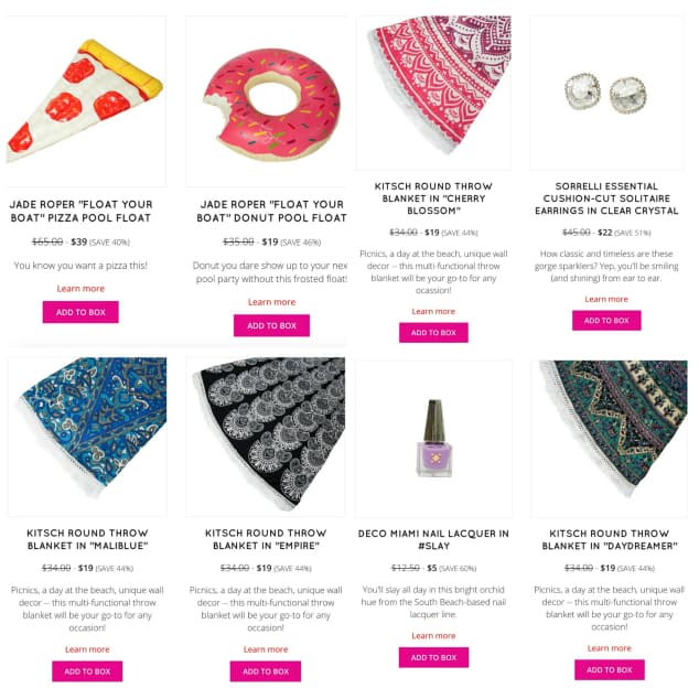 Fabfitfun subscription box summer 2016 add-ons