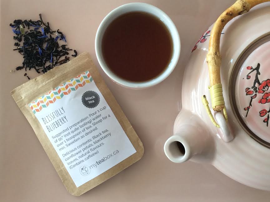 My tea box canada monthly subscription box may 2016 blissfully blueberry