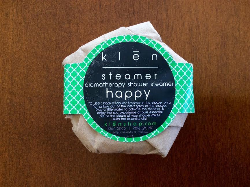 Terra Bella box beauty subscription box May 2016 review homemade nautral artisan klen shower steamer happy aromatherapy