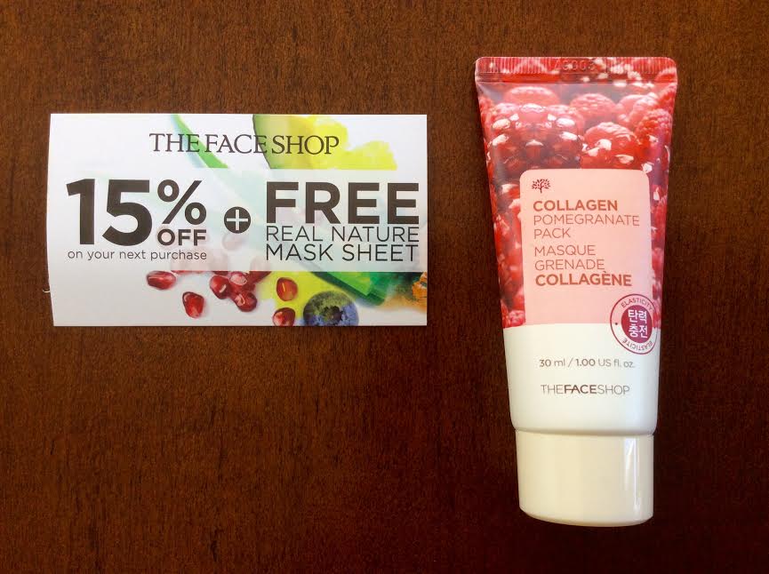 TopBox subscription box may 2016 the faceshop collagen pomegrante pack canada