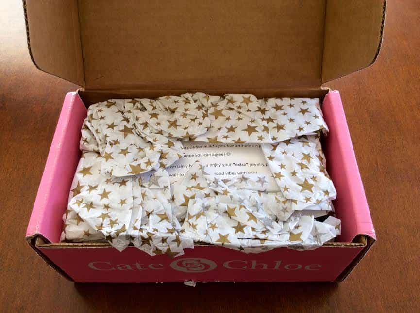 Cate & Chloe Jewelry Subscription Box May 2016 rose gold bracelet pearl necklace rose gold diamond earrings 18K white gold earrings 2