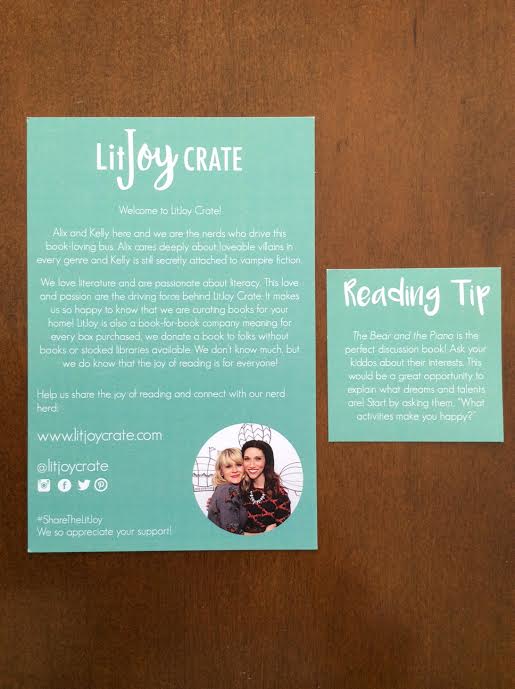 LitJoy Crate book subscription box May 2016 review information card reading tip