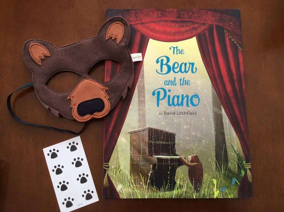 LitJoy Crate book subscription box May 2016 review the bear and the piano book opposite of far bear mask tatoos