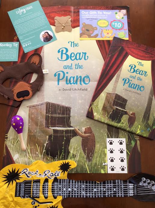 LitJoy Crate book subscription box May 2016 review the bear and the piano opposite of far bear mask i see me coupon guitar unforgettable jules necklace tatoos