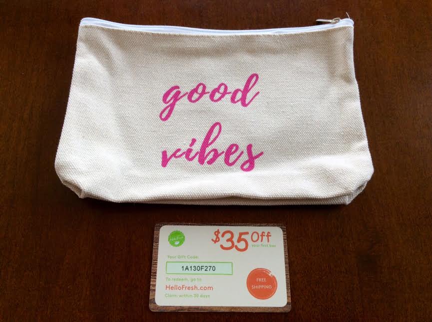 Cate & Chloe Jewelry Subscription Box July 2016 Review Good Vibes makeup beauty bag hello fresh food subscription coupon