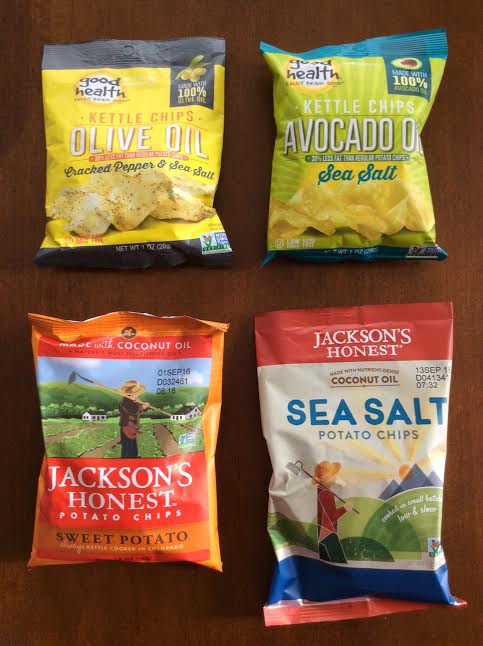 Healthy Surprise snack subscription box July 2016 Review olive avacado oil sweet potato chips sea salt chips