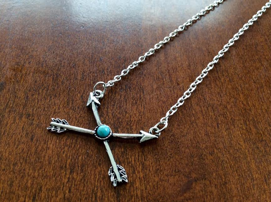 Trinity Subscription Box Jewellery July 2016 Review crossing arrow necklace