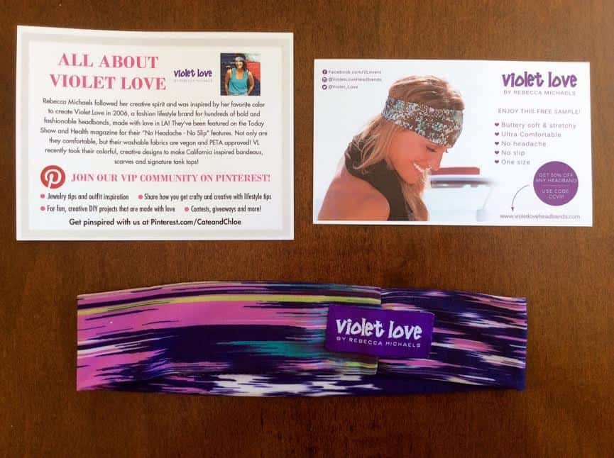 Cate & Chloe Jewelry Subscription Box August 2016 Review violet love rebecca michaels headbands 2