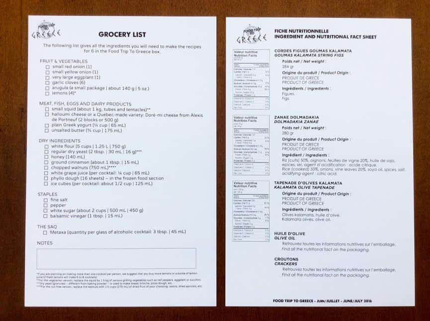 Food Trip to Greece World Food Subscription Box August 2016 8