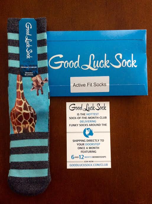 Good Luck Sock Canada August 2016 Review giraffe active fit socks men women