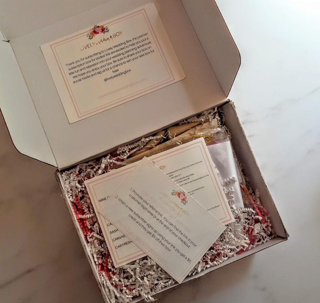 first look in the lively wedding box