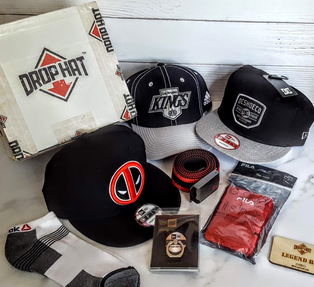 what's in the drop hat box