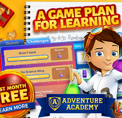 Adventure Academy online educational learning app for tweens and teens