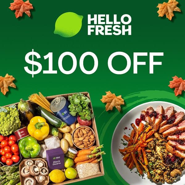 HelloFresh Fall Flash Sale: $100 OFF