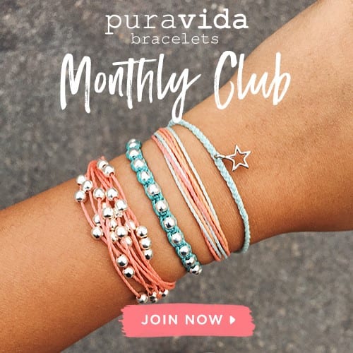 Pura Vida Monthly Bracelet and Jewelry Clubs subscription box