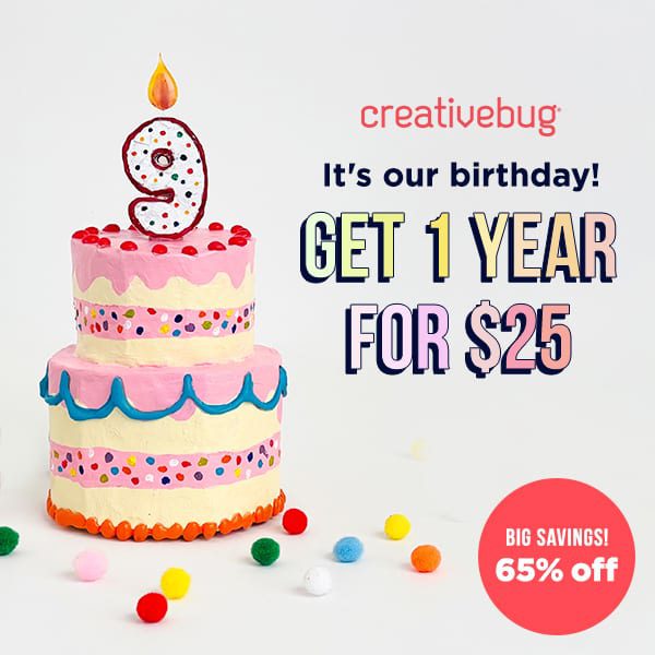 Creativebug Coupon Code: 1 Year for $25