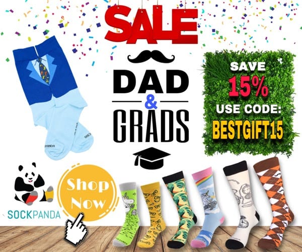 Sock Panda Dad & Grad Sale: 15% OFF