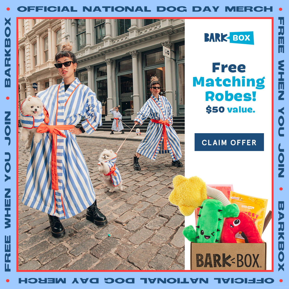 BarkBox, Super Chewer, & Bark Bright Coupon Code: FREE Matching Robes