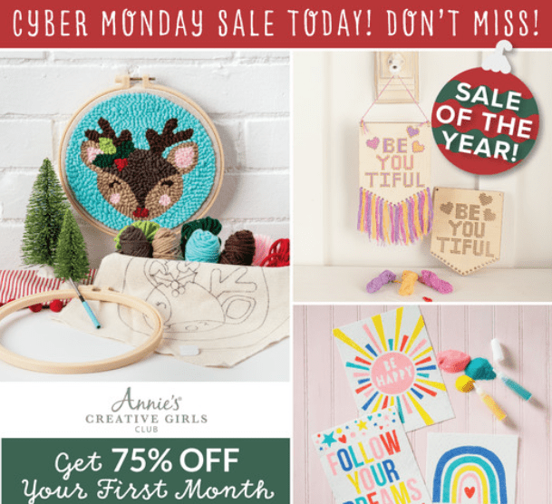 Annie’s Kit Clubs Cyber Monday Sale 2021: Save 75% OFF ALL Boxes