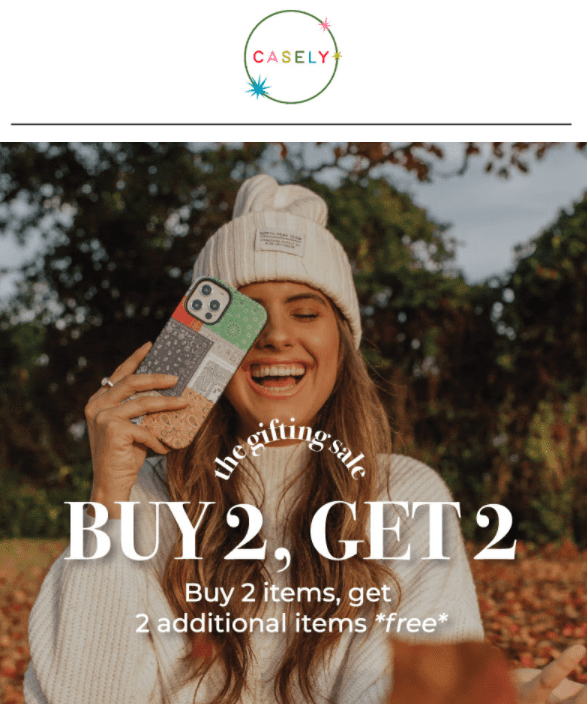 Casely BOGO Sale: Buy 2, Get 2 FREE of Anything