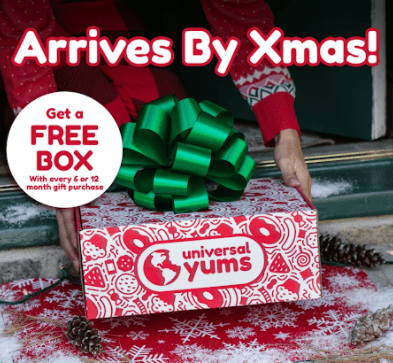 Universal Yums Gift One Get One Sale: FREE Box with a 6 or 12 Month Gift or Annual Subscription