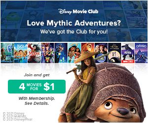 Disney Movie Club Raya and the Last Dragon - 4 movies for $1
