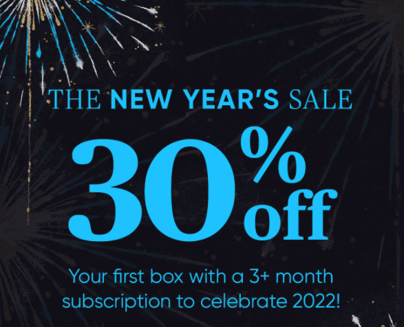 Cratejoy New Year's Sale: Save 30% OFF a 3+ Month Subscription