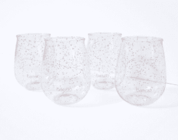 ban.do Stemless Acrylic Wine Glass Set of Four - Glitter Infusion FabFitFun Spring 2022 Spoilers