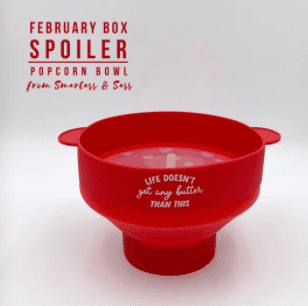 Smartass & Sass February 2022 Box FULL Spoilers popcorn bowl