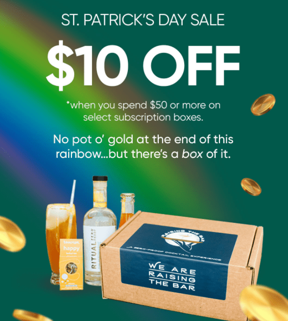 Cratejoy St. Patrick’s Day Sale: Save $10 OFF $50 or more
