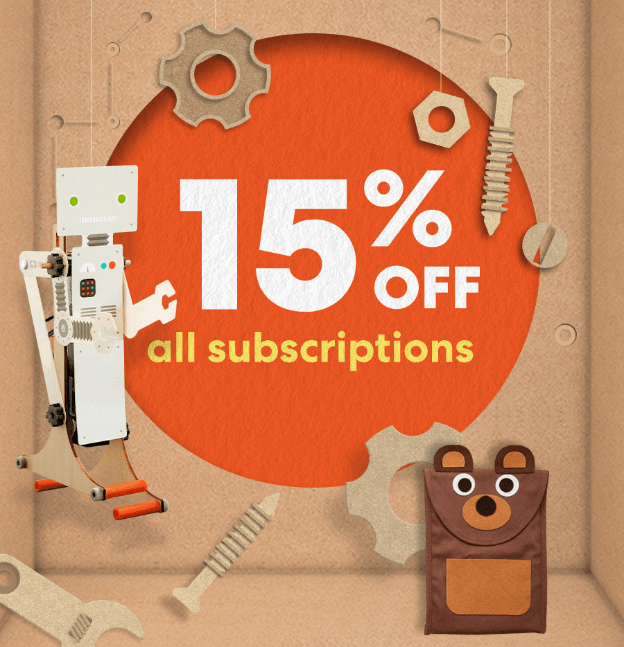 KiwiCo Engineering Awesome Sale: Save 15% OFF your Entire Subscription