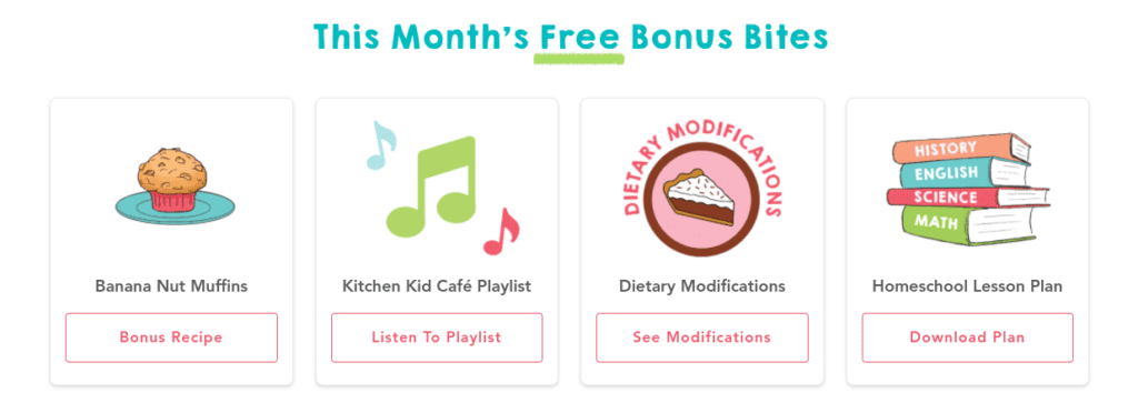 Raddish Kids Cooking Club March 2022 Kit Kitchen Kid Café Bonus Bites