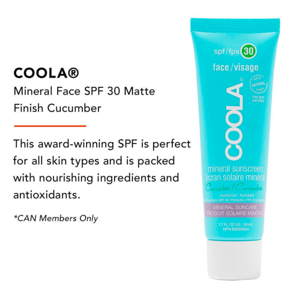 FabFitFun Summer 2022 Spoilers COOLA Mineral Face SPF 30 Matte Finish Cucumber