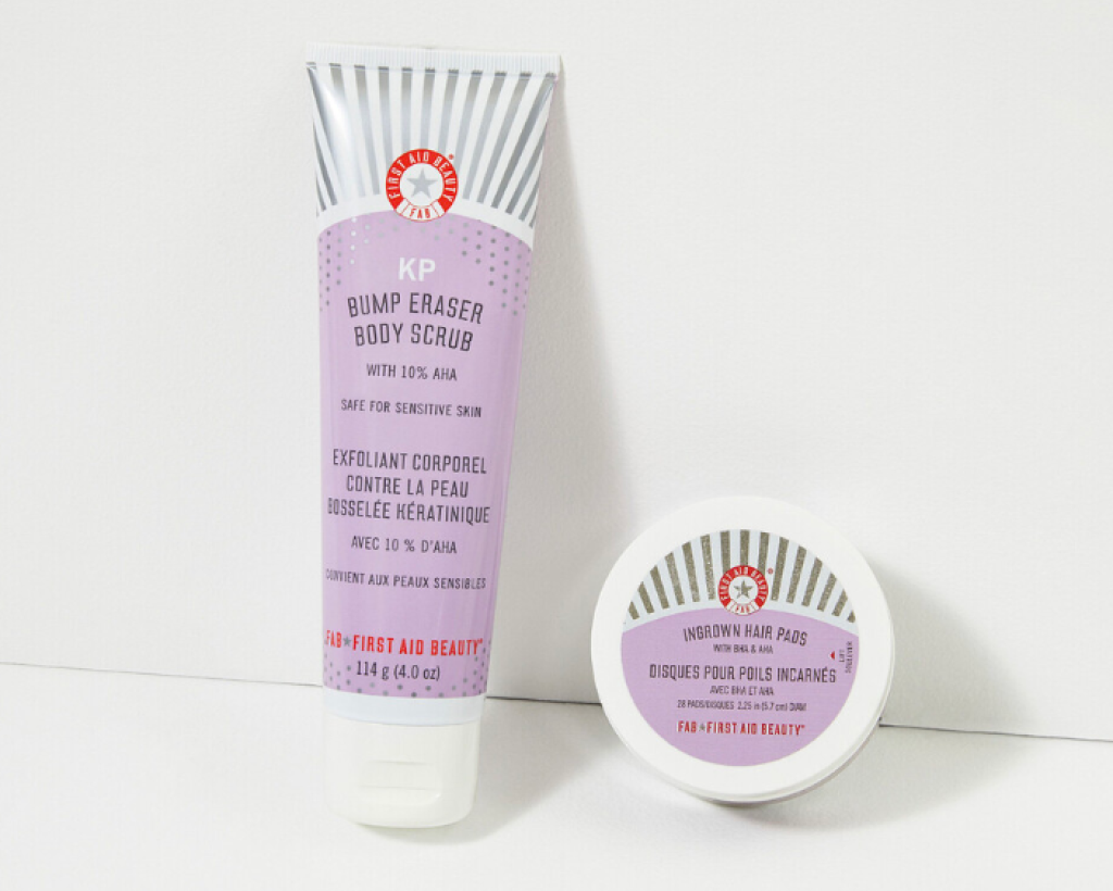 FabFitFun Summer 2022 Spoilers First Aid Beauty Ingrown Hair Pads & KP Bump Eraser Body Scrub