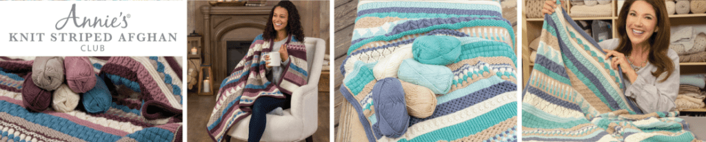 Annie's Knit Striped Afghan Club