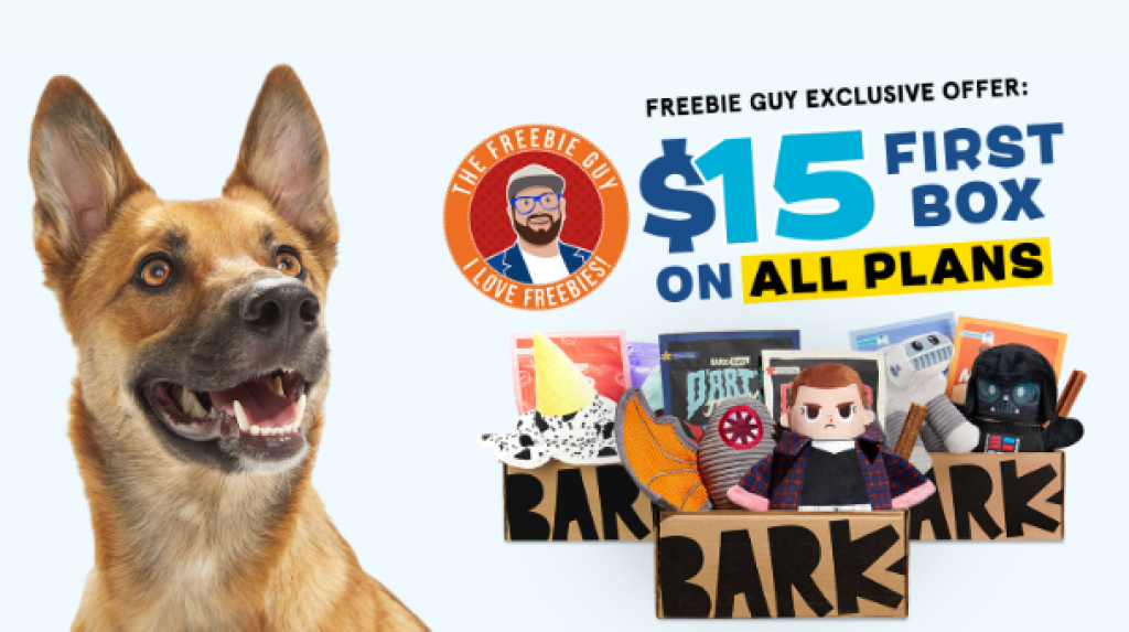 BarkBox Freebie Guy Exclusive Offer: First Box Only $15 On All Plans