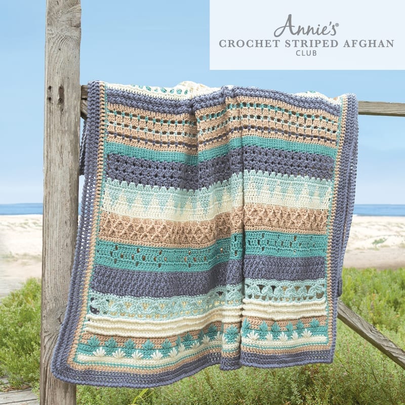 Annie’s Crochet Striped Afghan Club