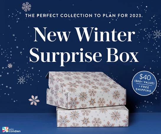 Erin Condren Winter 2022 Seasonal Surprise Box Customization Spoiler