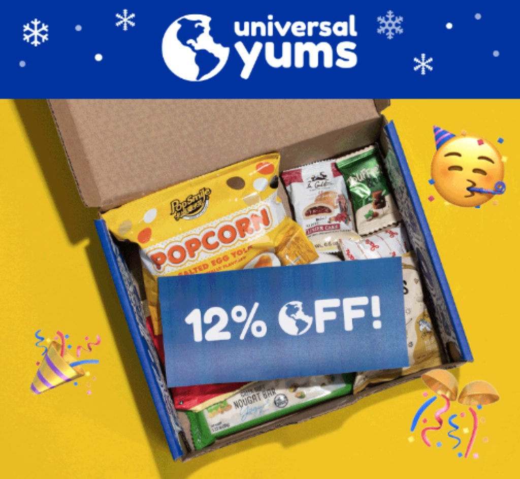 Universal Yums Blue Friday Sale: Save 12% OFF Any 12-Month Subscription or Gift