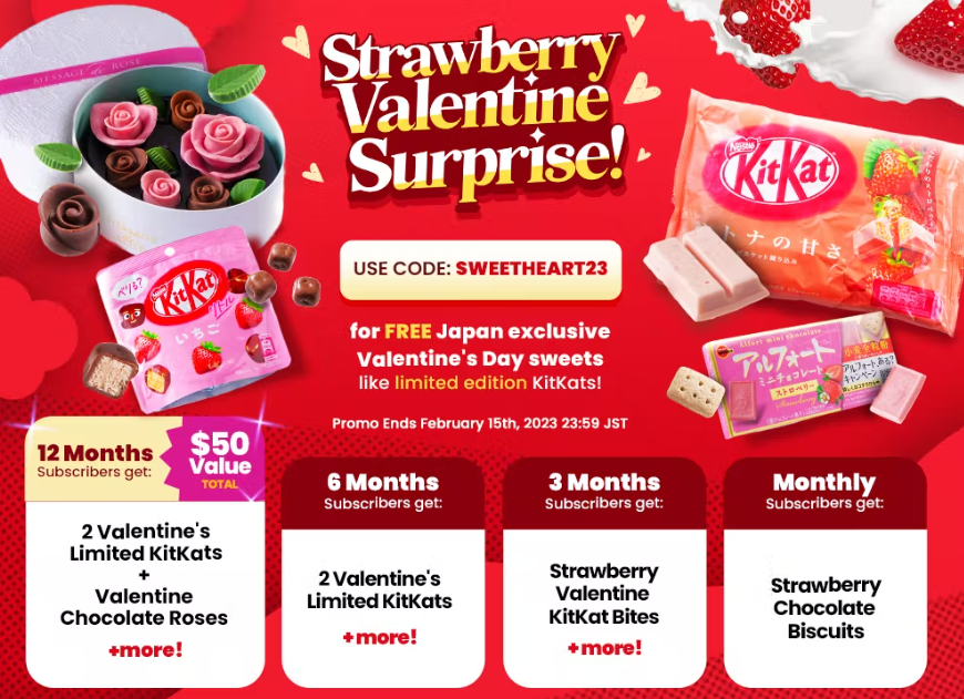 TokyoTreat February 2023 Spoilers My Snackin' Valentine + FREE Valentine Sweets