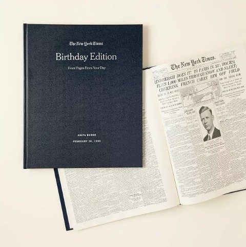 New York Times Custom Birthday Book