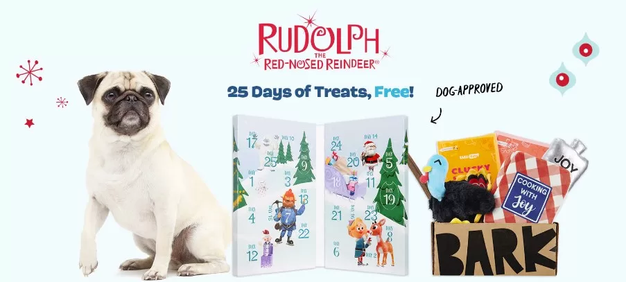 BarkBox Advent Calendar 2023 Rudolph the Red Nosed Reindeer