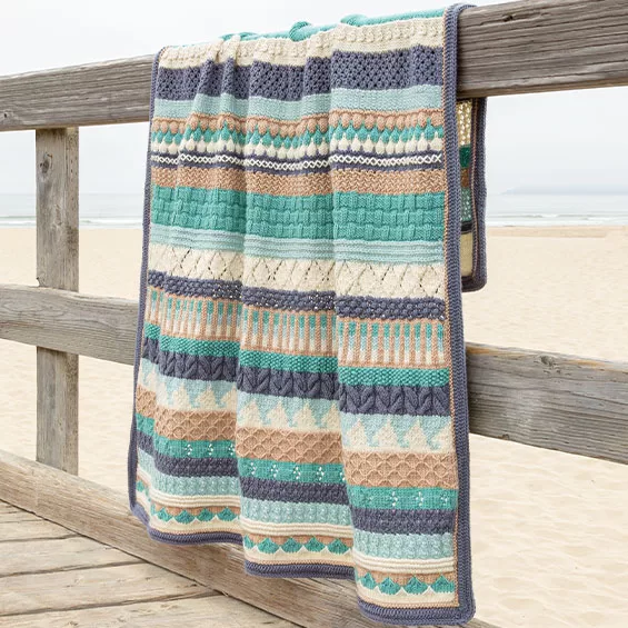 Annie’s Knit Striped Afghan Club