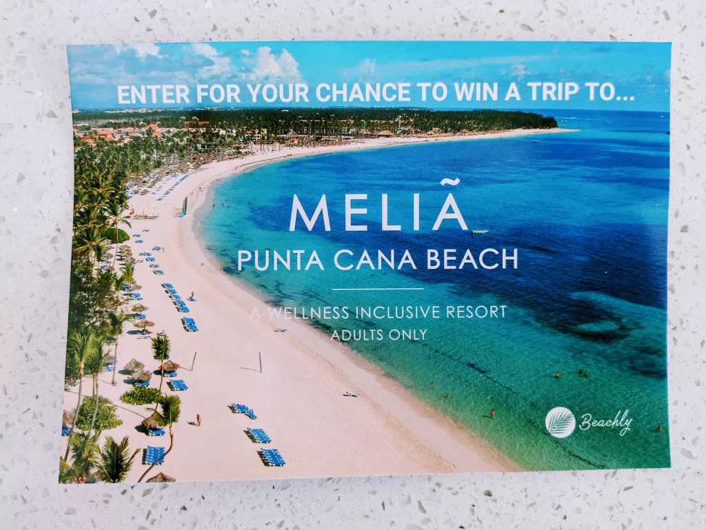 Beachly Fall 2023 Review win a trip to melia punta cana beach